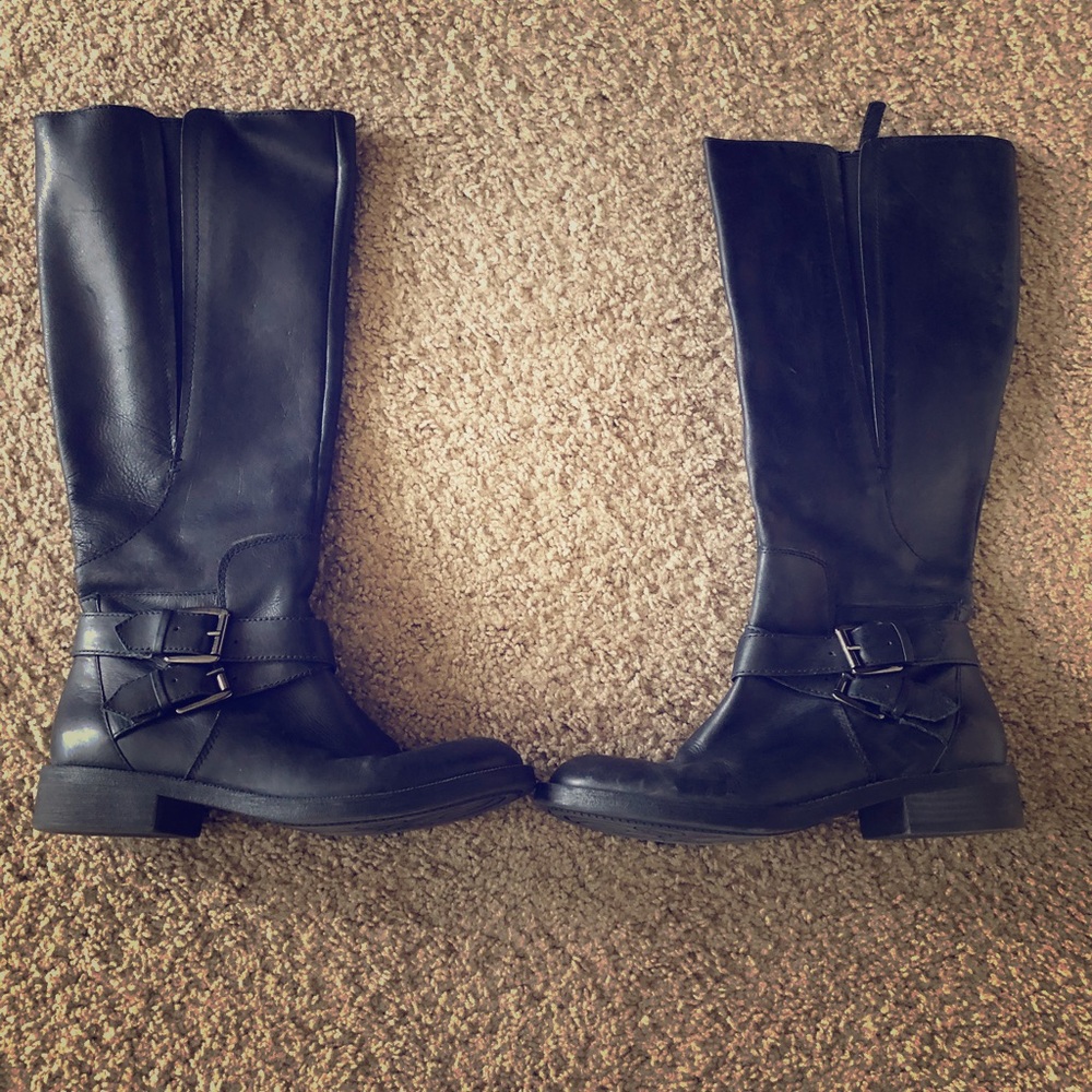 Enzo Wide Calf Motorcycle Boots